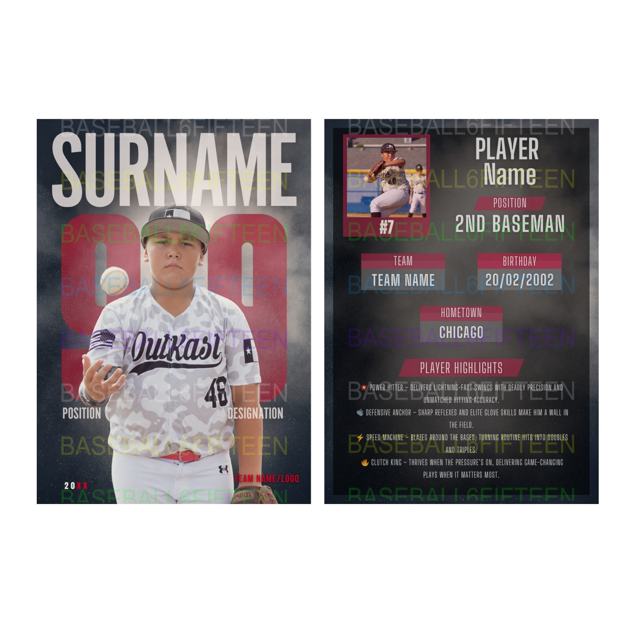 B615 Spotlight Elite Series - Custom Trading Cards (18 per pack)