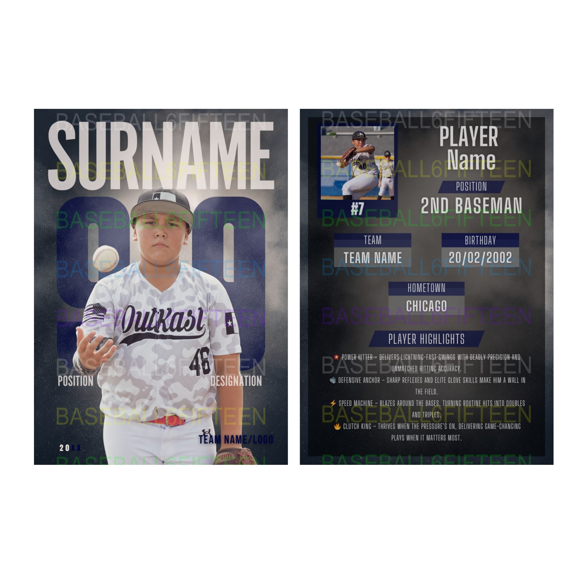 B615 Spotlight Elite Series - Custom Trading Cards (18 per pack)