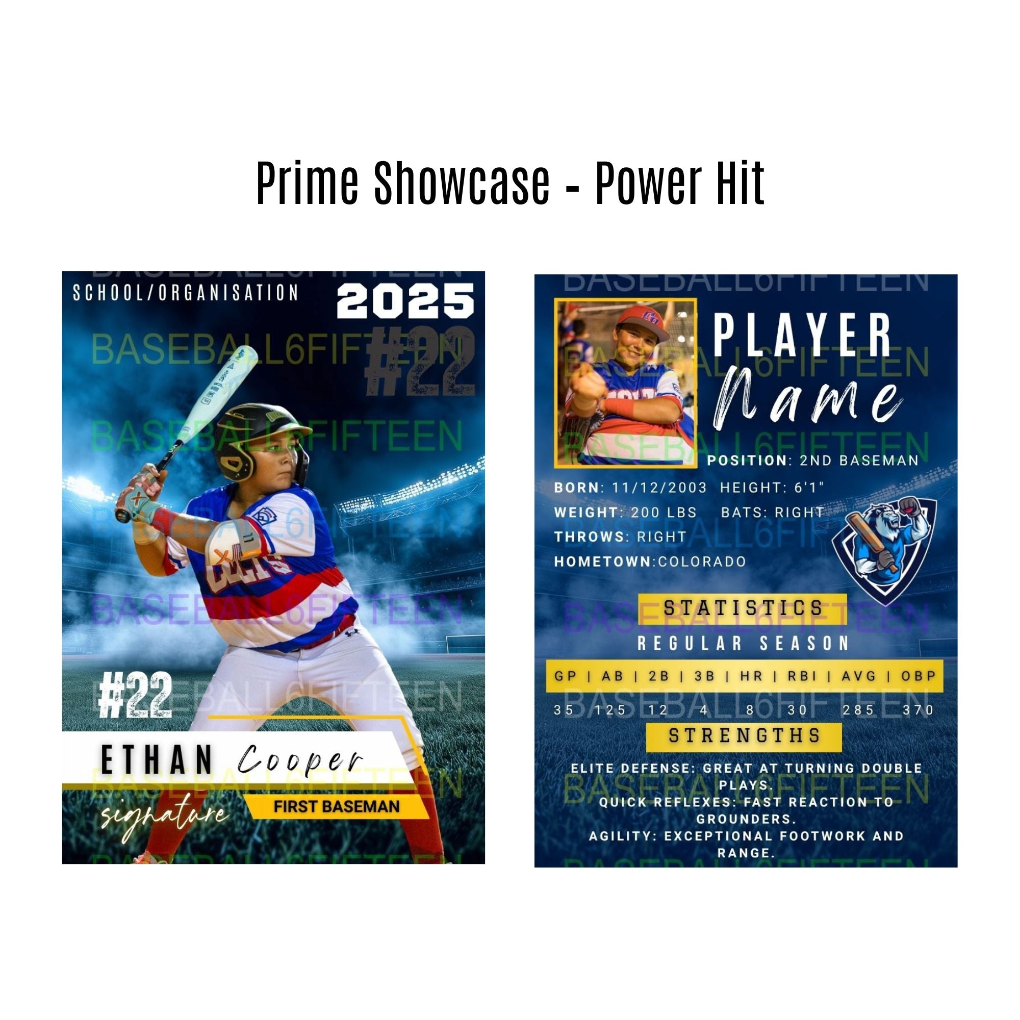 B615 Prime Showcase Series - Custom Trading Cards (18 per pack)