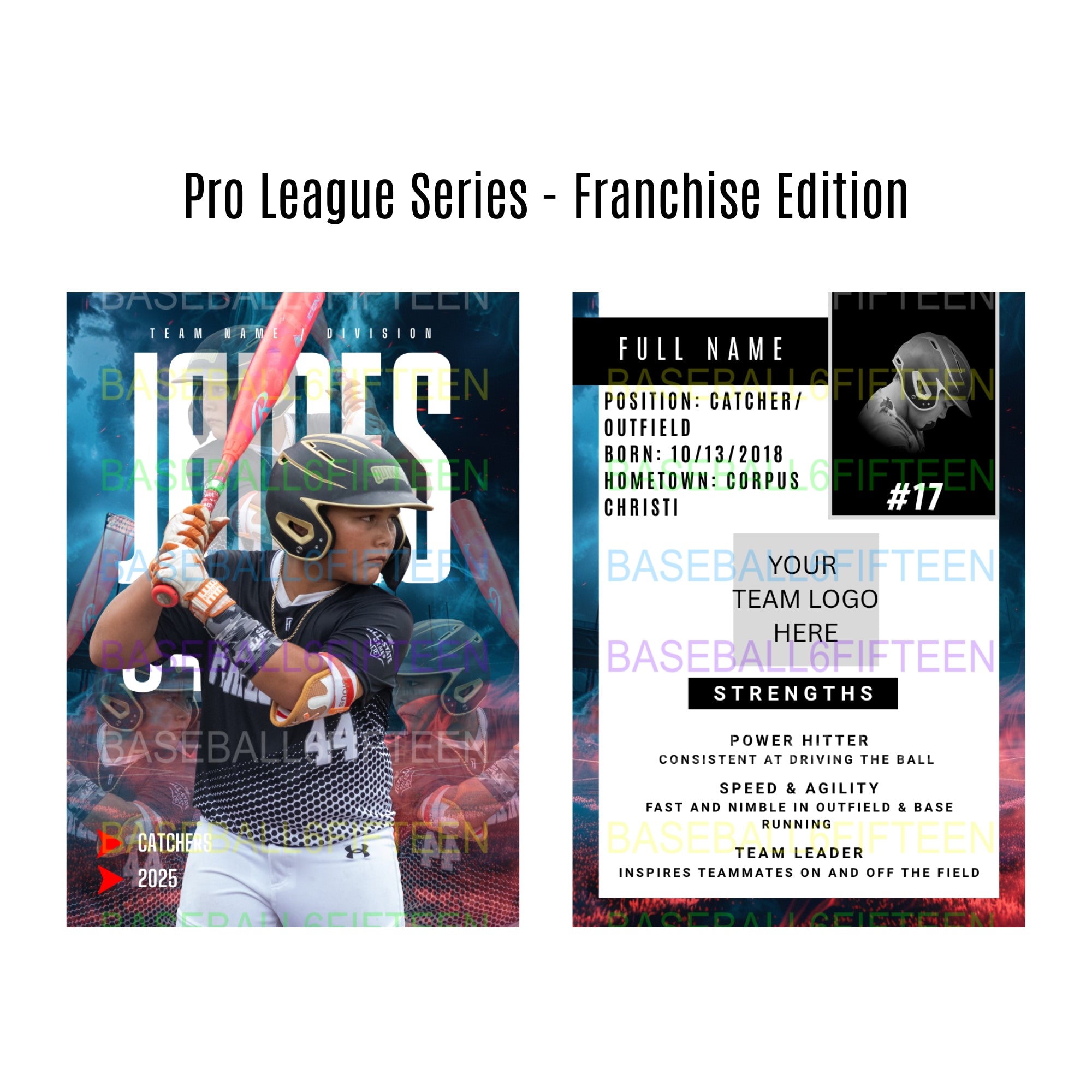 B615 Pro League Series - Custom Trading Cards (18 per pack)