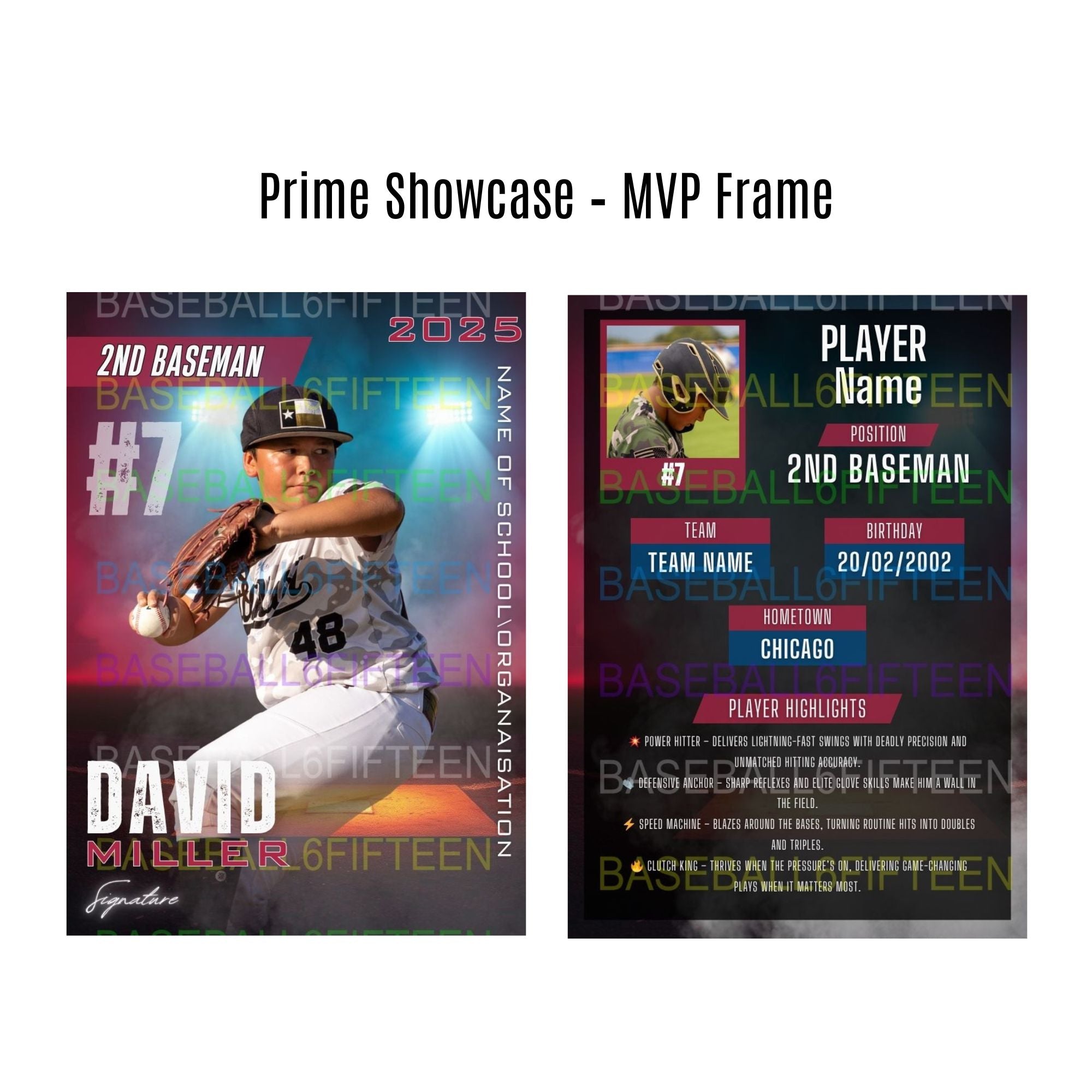 B615 Prime Showcase Series - Custom Trading Cards (18 per pack)