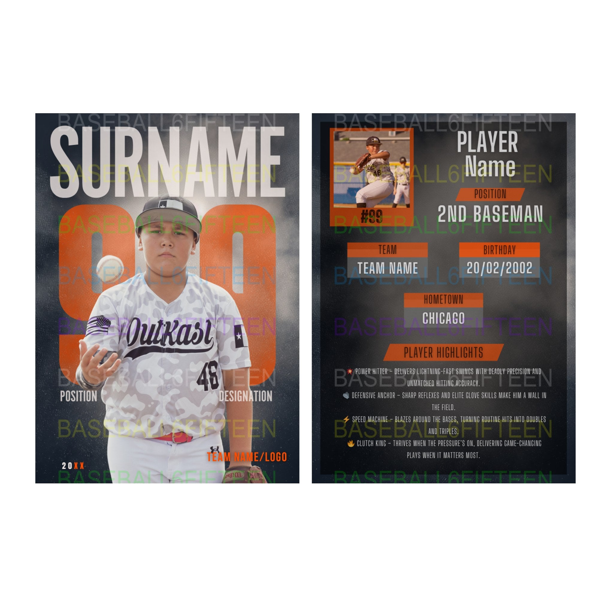B615 Spotlight Elite Series - Custom Trading Cards (18 per pack)