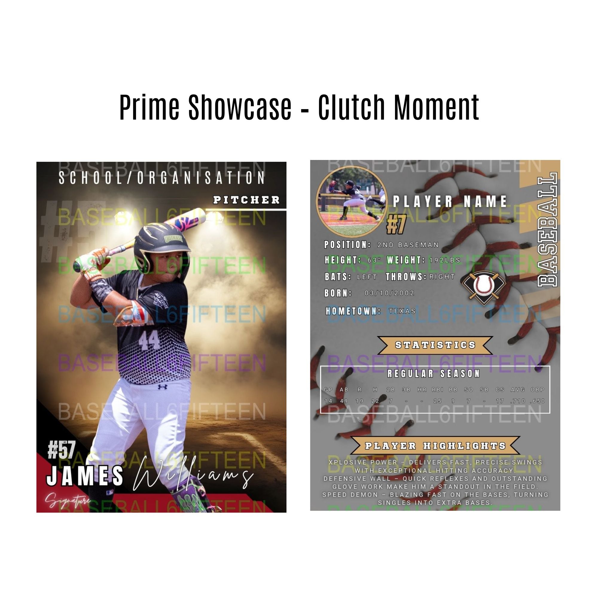 B615 Prime Showcase Series - Custom Trading Cards (18 per pack)