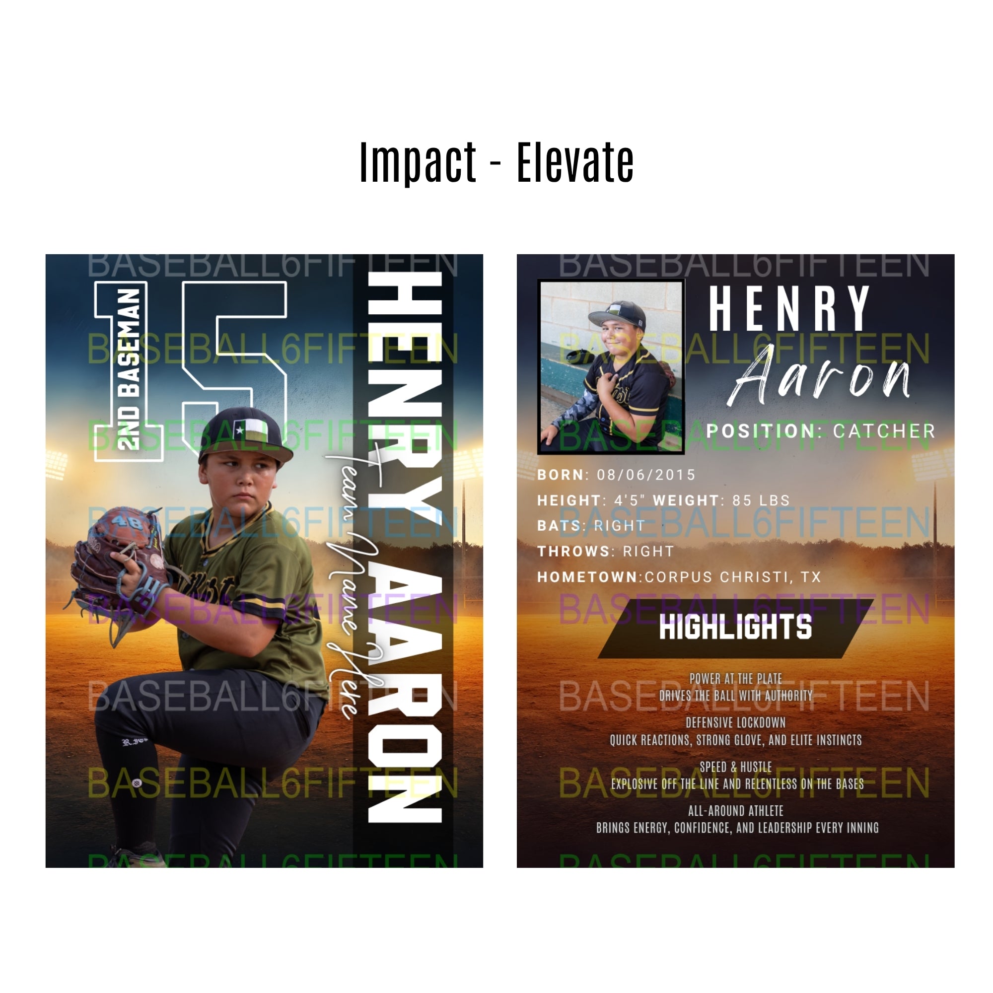 B615 Impact Series - Custom Trading Cards (18 per pack)