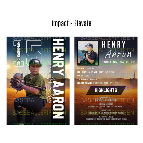 B615 Impact Series - Custom Trading Cards (18 per pack)