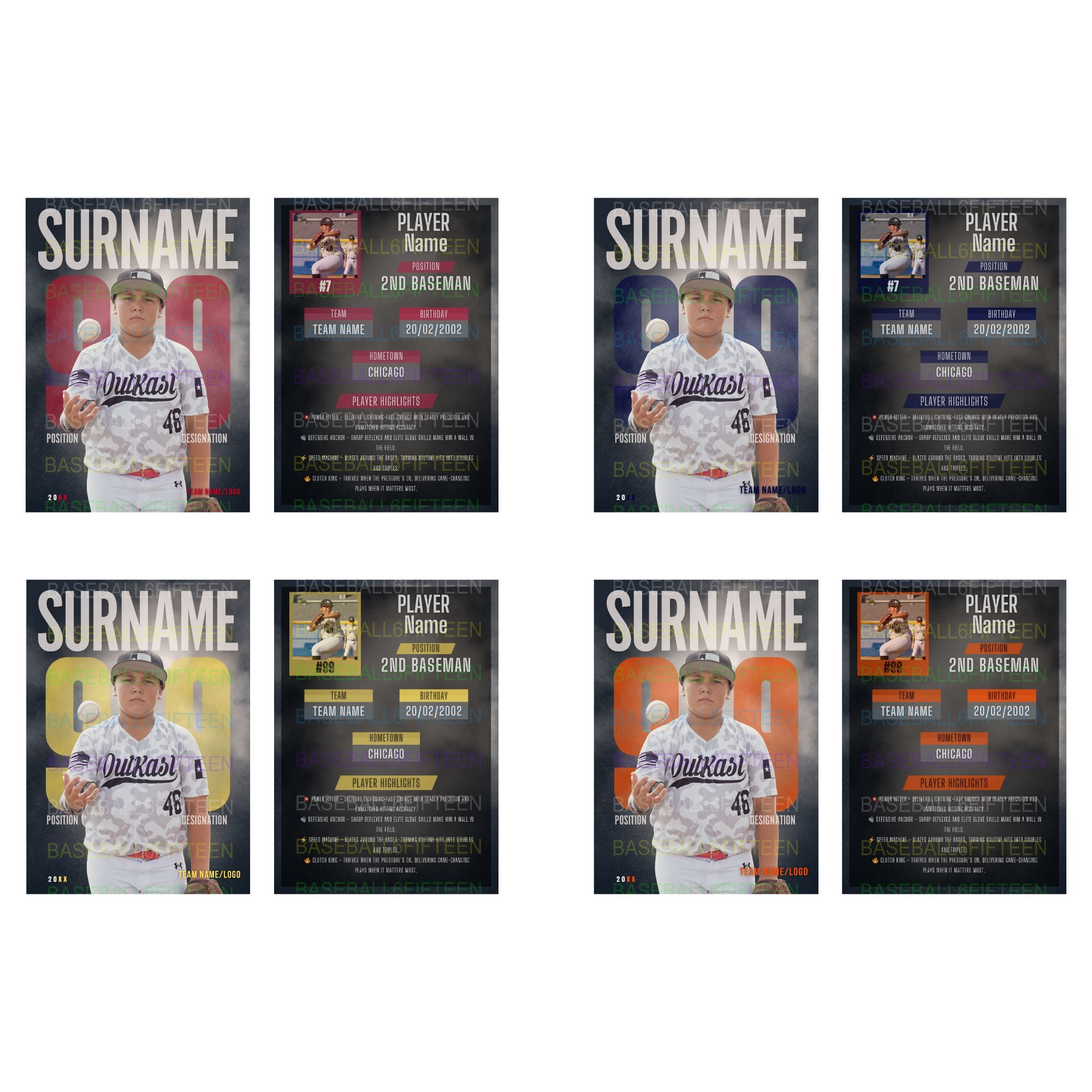 B615 Spotlight Elite Series - Custom Trading Cards (18 per pack)