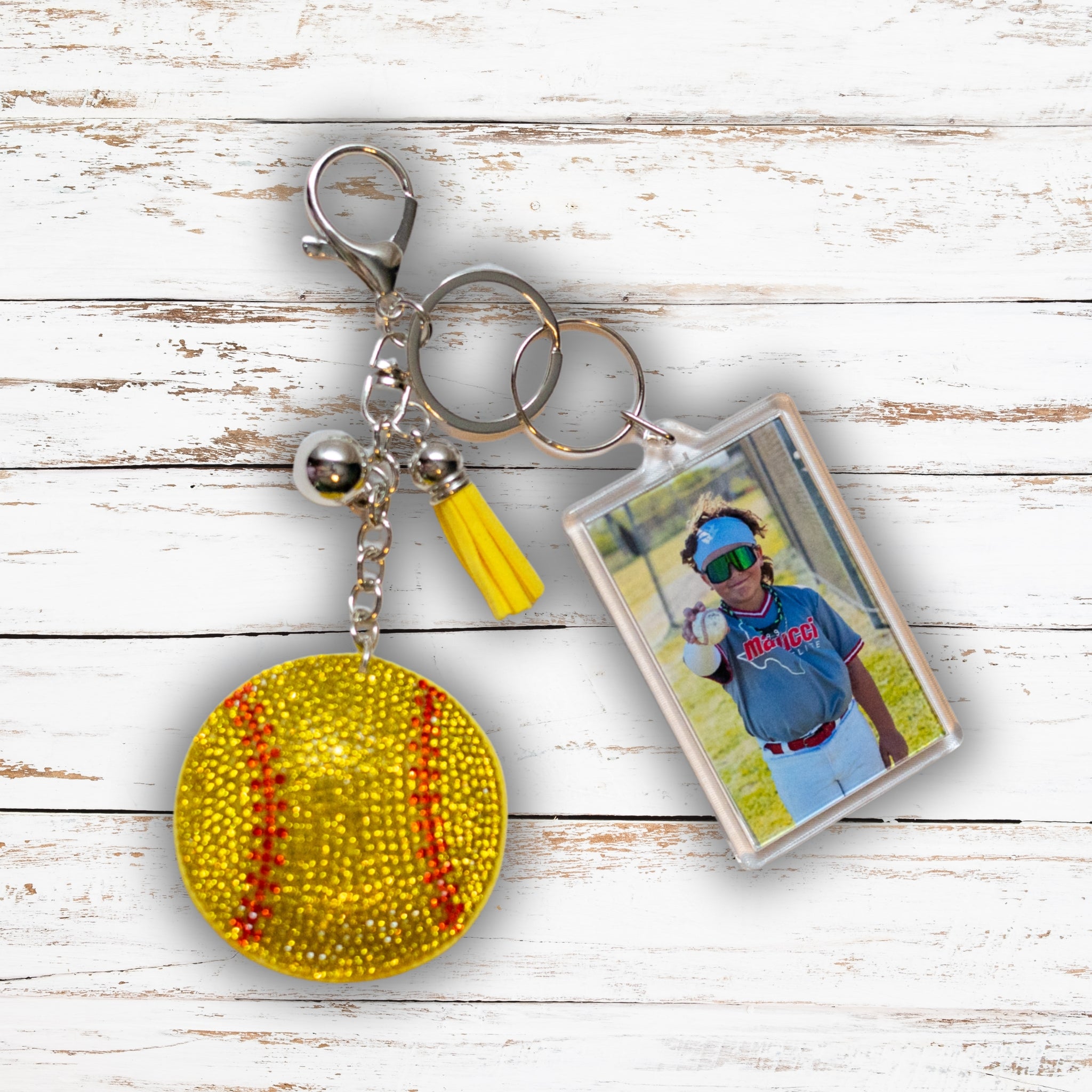 Diamond Memories Custom Sports Photo Keychain Collection