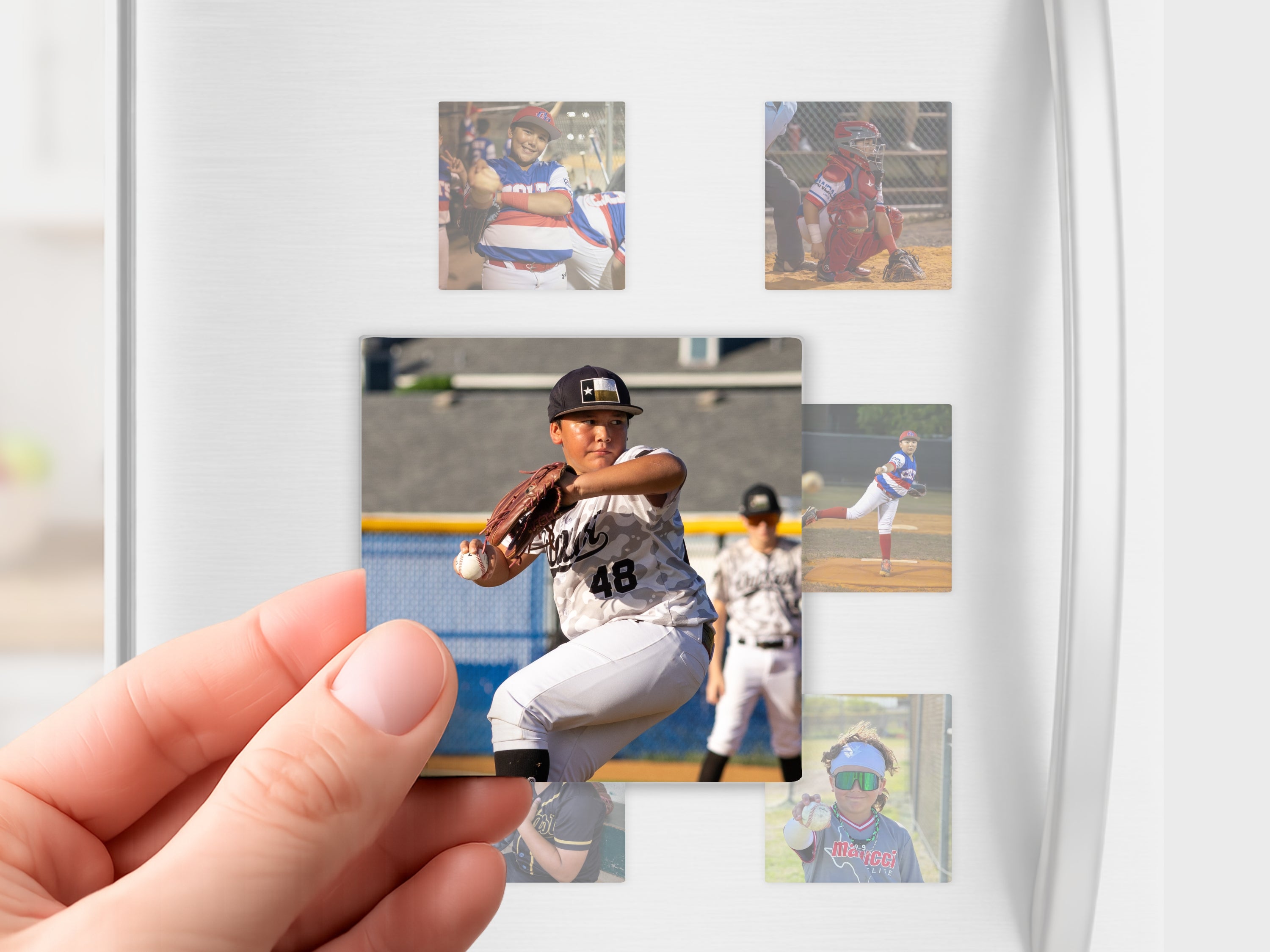 Custom Photo Button Magnets (Set of 12) – Personalized Athlete Keepsakes